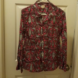 J Crew Colorful Button down Shirt